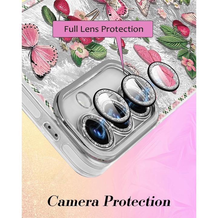 Galaxy Glitter Cherry Case & Lens Protector - DOKUTRONIX
