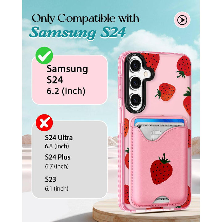 Kawaii Strawberry Galaxy S24 Ultra Wallet Case - DOKUTRONIX