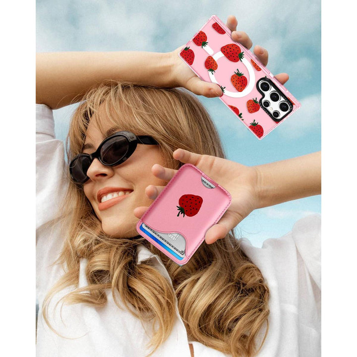 Kawaii Strawberry Galaxy S24 Ultra Wallet Case - DOKUTRONIX