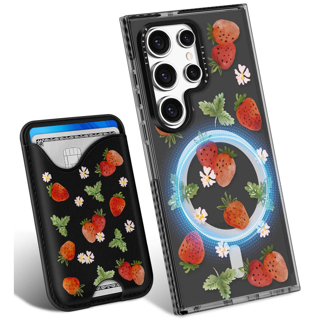 Kawaii Strawberry Galaxy S24 Ultra Wallet Case - DOKUTRONIX