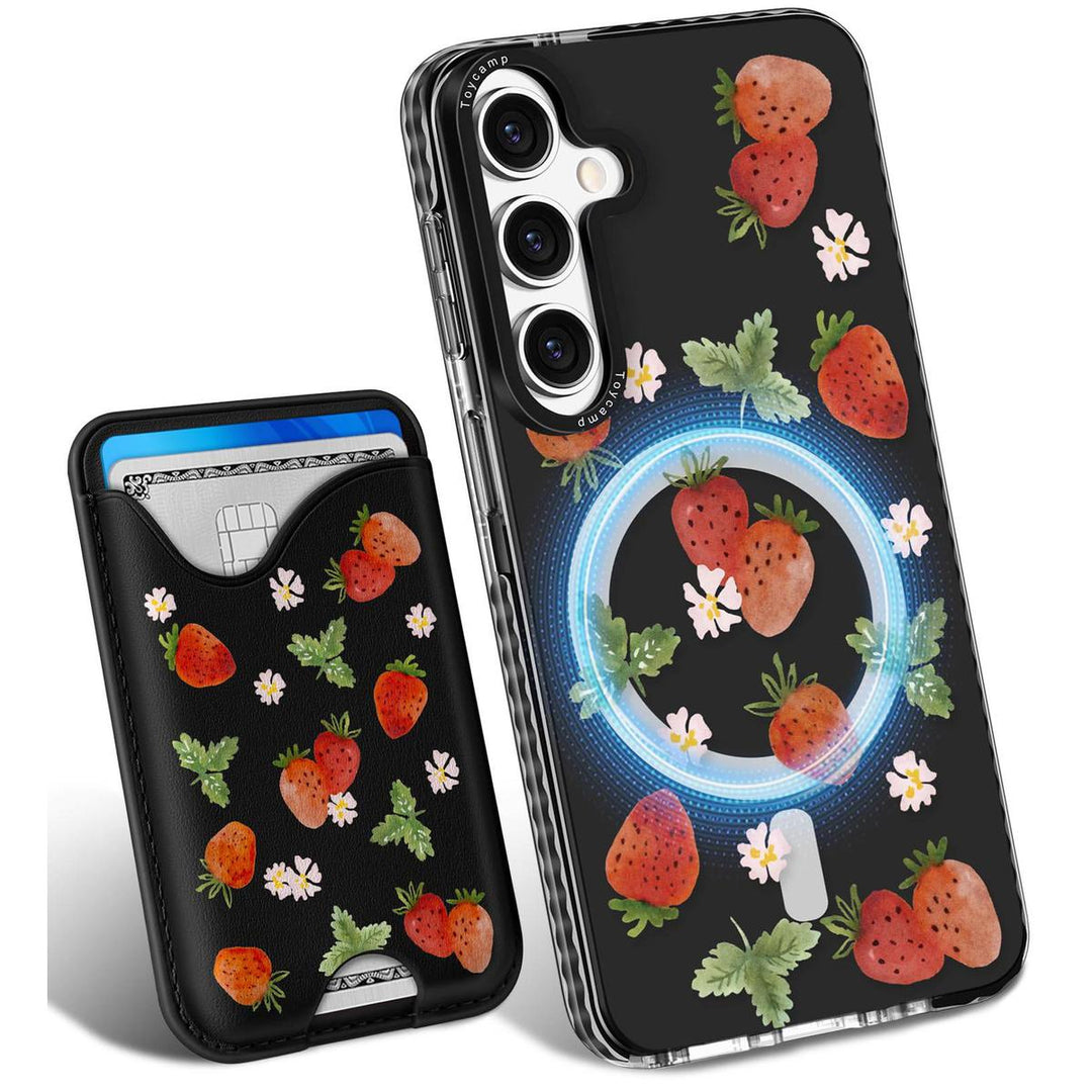 Kawaii Strawberry Galaxy S24 Ultra Wallet Case - DOKUTRONIX