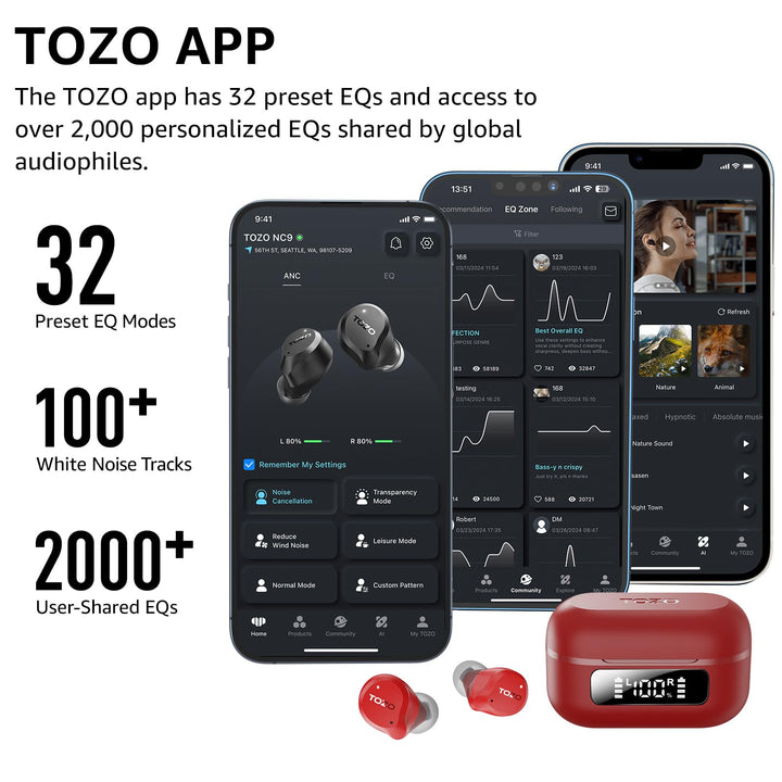 TOZO Hybrid ANC Earbuds - DOKUTRONIX