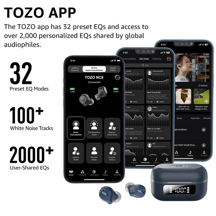 TOZO Hybrid ANC Earbuds - DOKUTRONIX