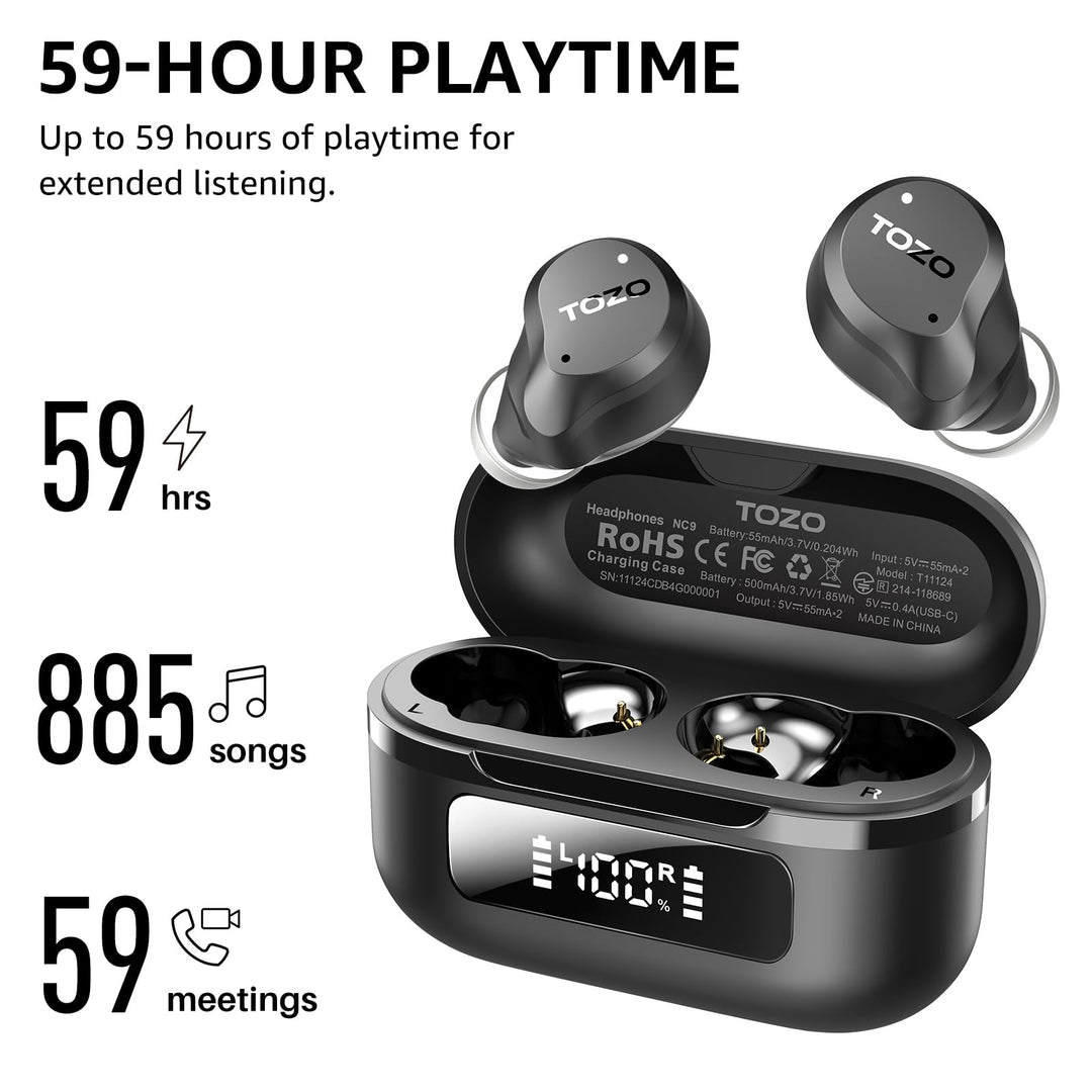TOZO Hybrid ANC Earbuds - DOKUTRONIX
