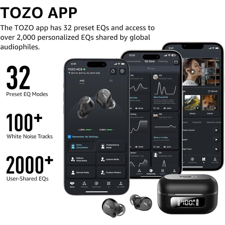 TOZO Hybrid ANC Earbuds - DOKUTRONIX