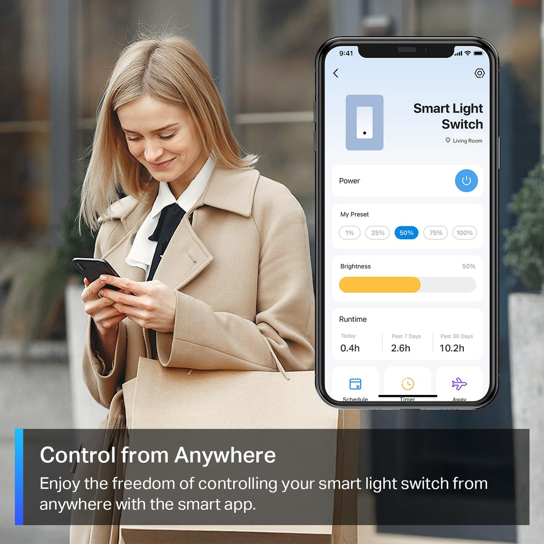 TP-Link Tapo Matter Smart Light Switch: Voice Control w/Siri, Alexa & Google Home | UL Certified | Timer & Schedule | Easy Guided Install | Neutral Wire Required | Single Pole | Tapo S505(2-Pack) - DOKUTRONIX