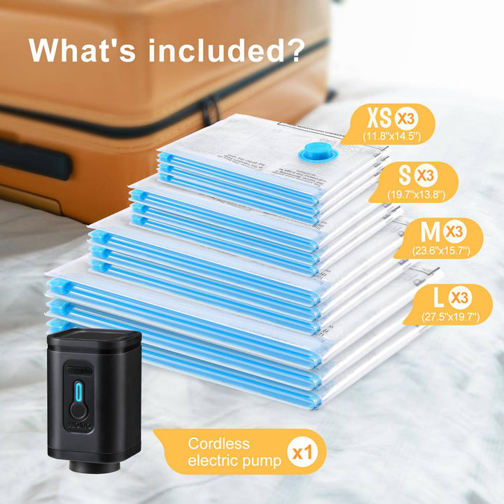 PackTight Travel Vacuum Bags - 6 Space Saver Set - DOKUTRONIX