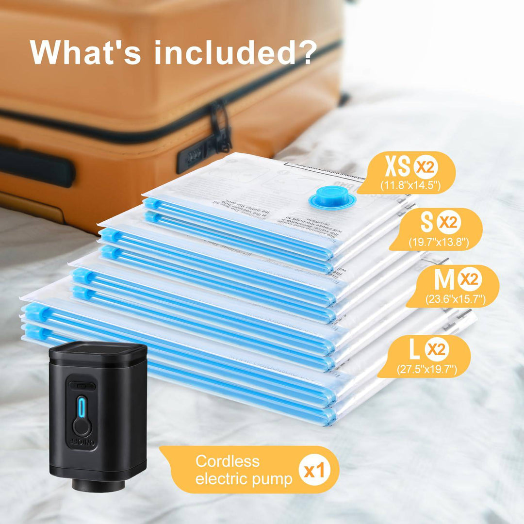 PackTight Travel Vacuum Bags - 6 Space Saver Set - DOKUTRONIX