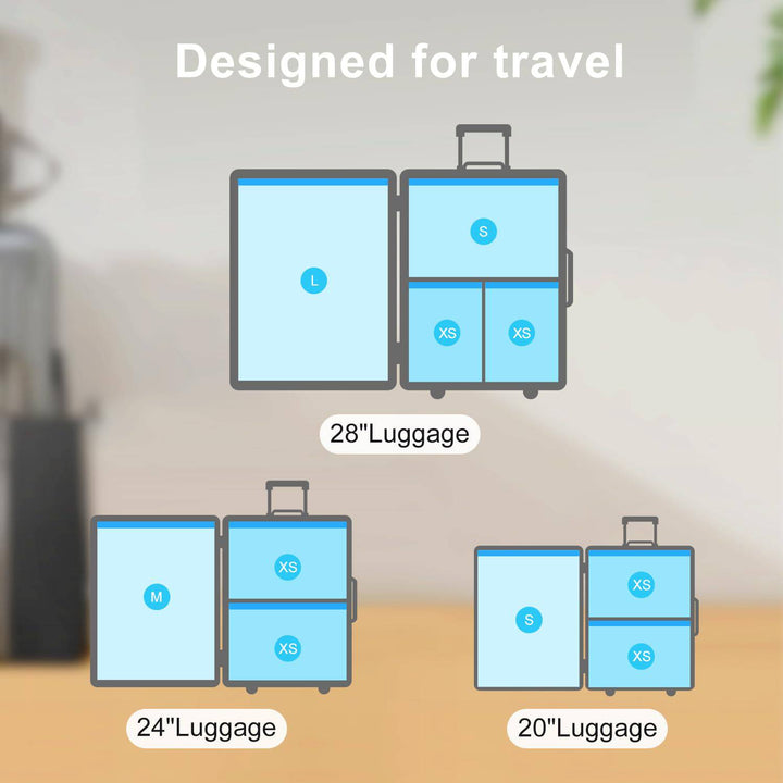 PackTight Travel Vacuum Bags - 6 Space Saver Set - DOKUTRONIX