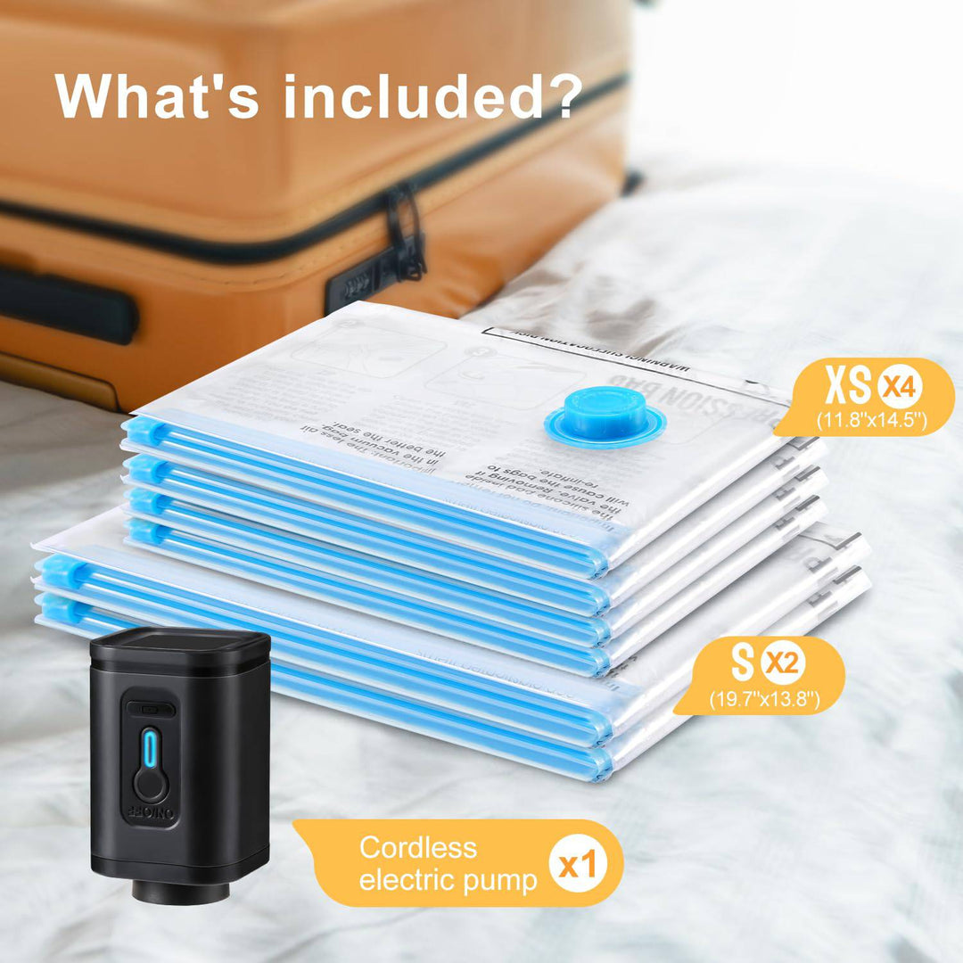 PackTight Travel Vacuum Bags - 6 Space Saver Set - DOKUTRONIX