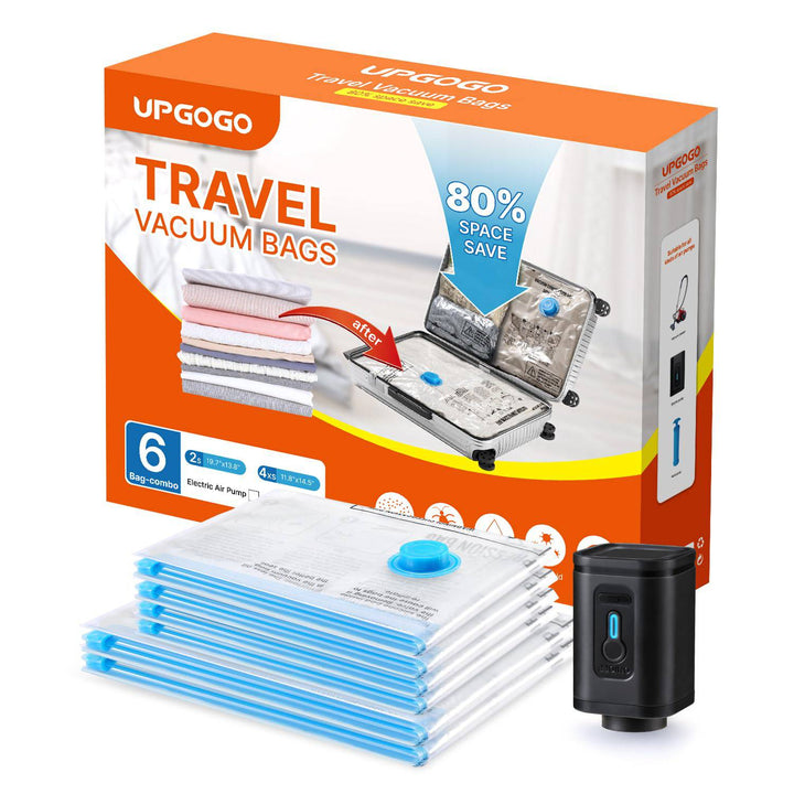 PackTight Travel Vacuum Bags - 6 Space Saver Set - DOKUTRONIX