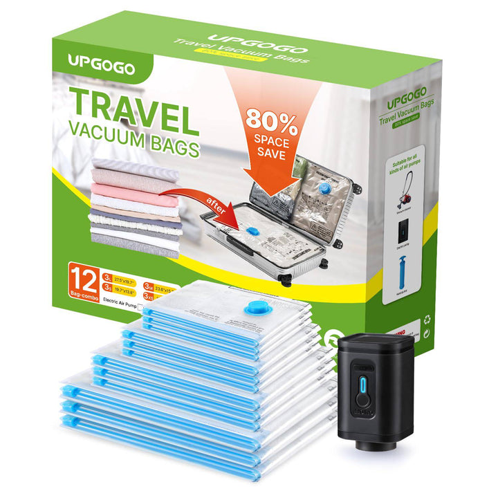 PackTight Travel Vacuum Bags - 6 Space Saver Set - DOKUTRONIX