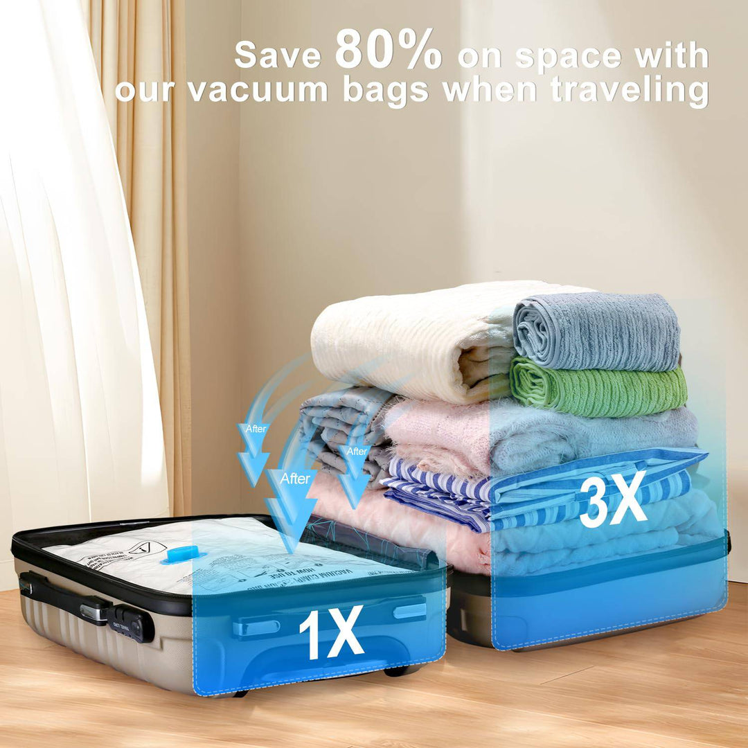 PackTight Travel Vacuum Bags - 6 Space Saver Set - DOKUTRONIX