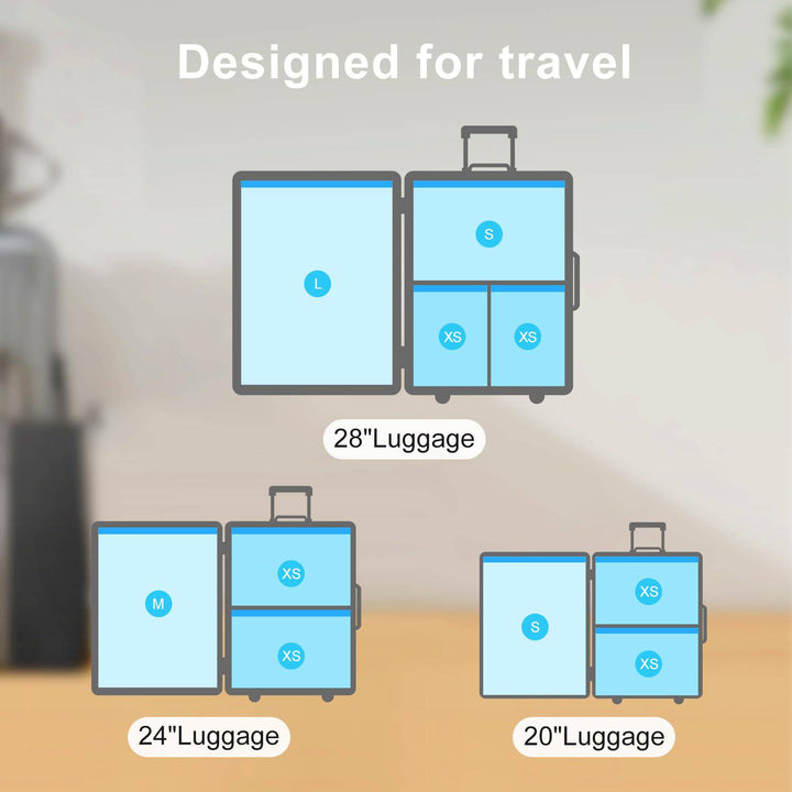 PackTight Travel Vacuum Bags - 6 Space Saver Set - DOKUTRONIX