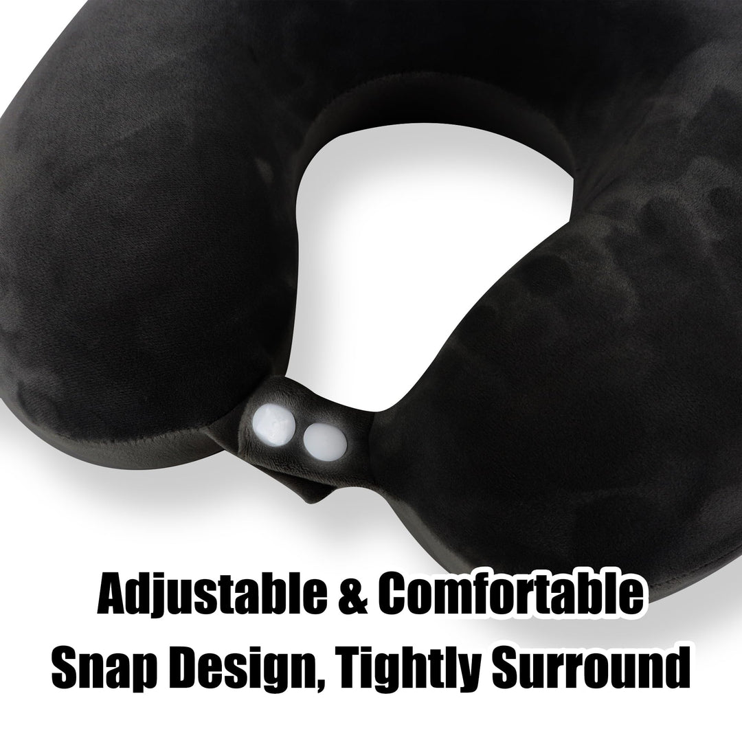 TravelLux Memory Foam Pillow Set - Black - DOKUTRONIX