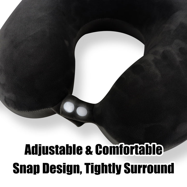 TravelLux Memory Foam Pillow Set - Black - DOKUTRONIX