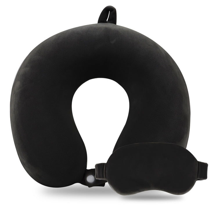 TravelLux Memory Foam Pillow Set - Black - DOKUTRONIX