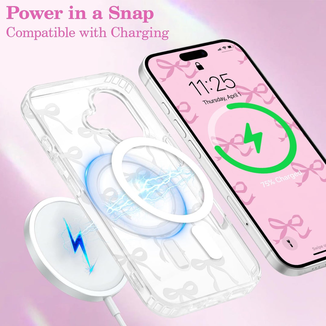 Spring Chic MagSafe iPhone 16 Bow Case - DOKUTRONIX