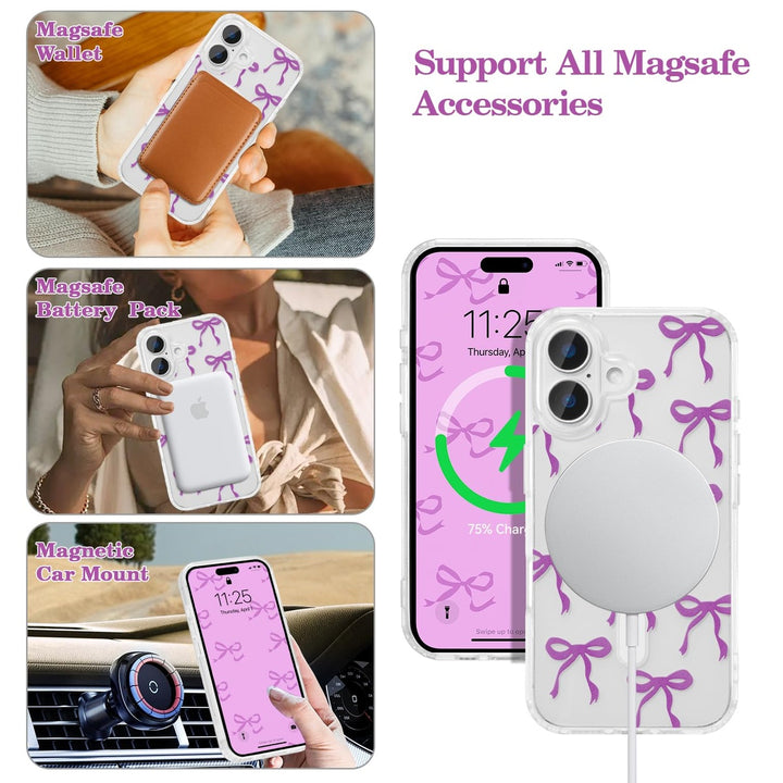 MagSafe Bow Case for iPhone 16 - Purple Shine - DOKUTRONIX