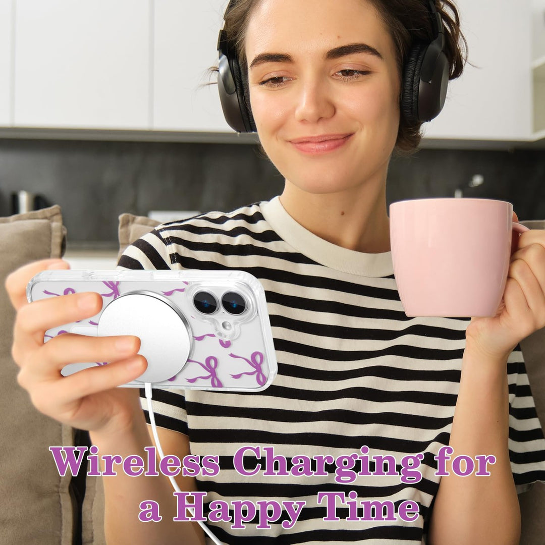 MagSafe Bow Case for iPhone 16 - Purple Shine - DOKUTRONIX