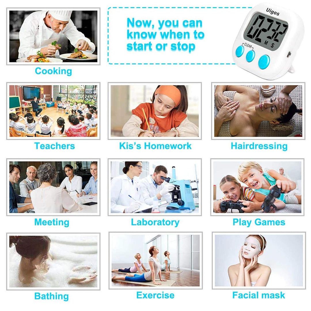 Uigos Big Digit Timer Set II - Loud & Magnetic - DOKUTRONIX