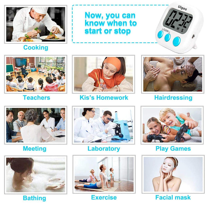 Uigos Big Digit Timer Set II - Loud & Magnetic - DOKUTRONIX