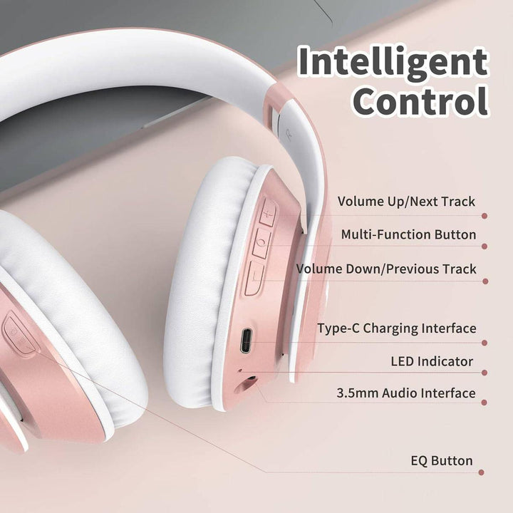 Uliptz Rose Gold Wireless Headphones - DOKUTRONIX