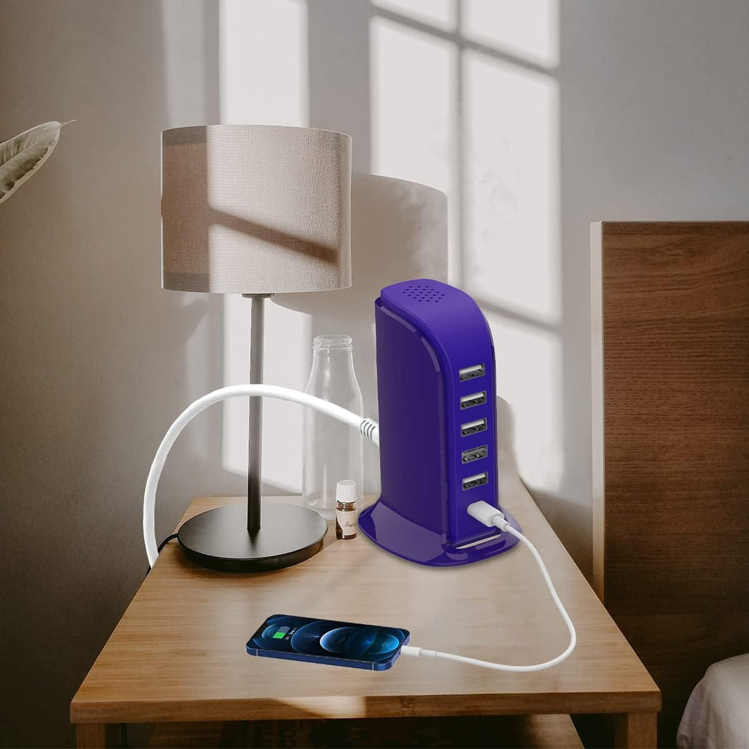 Upoy 6-Port USB Charger - Purple - DOKUTRONIX