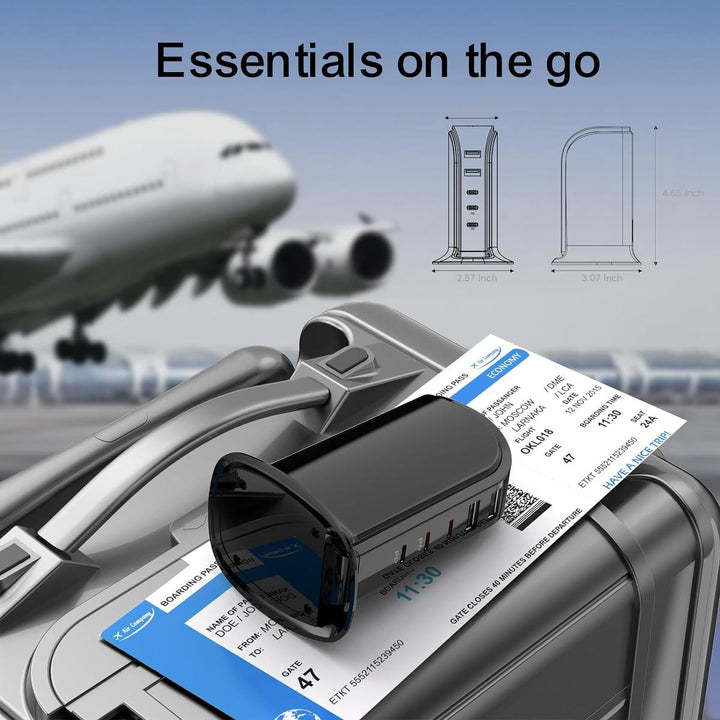 Upoy 5-Port Fast Type C Charger - Black Power Hub - DOKUTRONIX