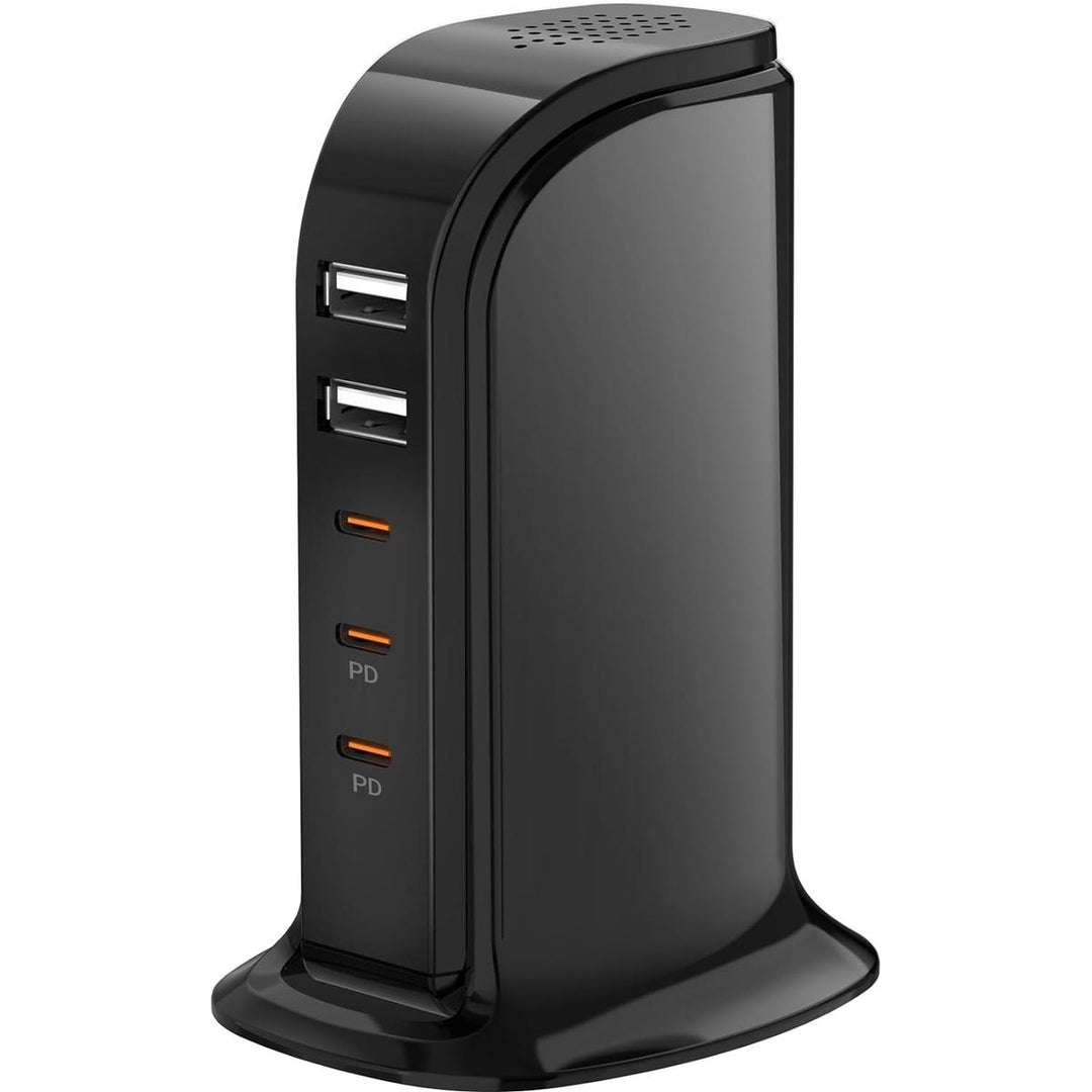 Upoy 5-Port Fast Type C Charger - Black Power Hub - DOKUTRONIX