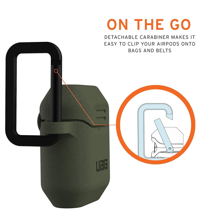 UAG AirPods Case with Carabiner - Mallard - DOKUTRONIX