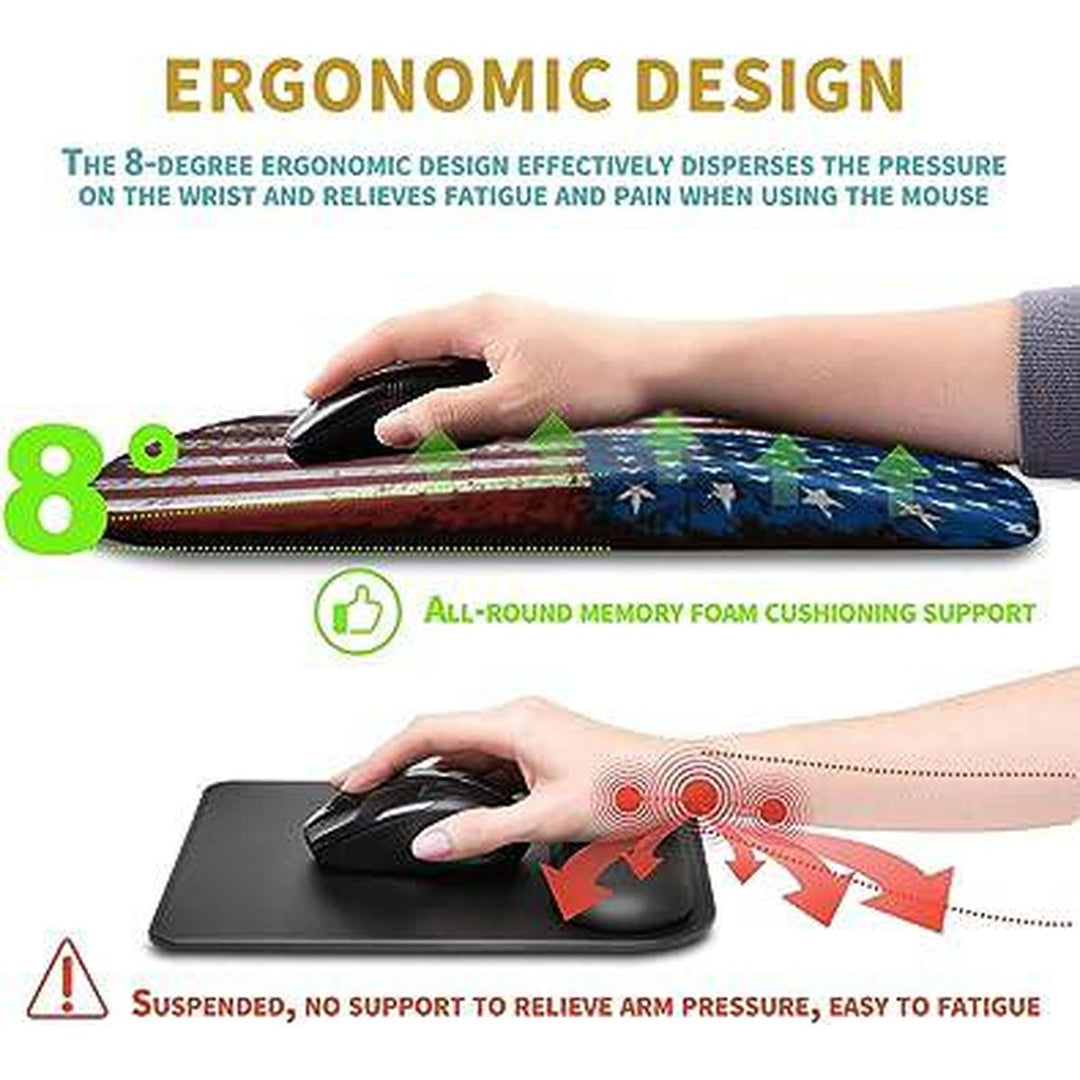 FlagFit Ergo Mouse Pad w/ Wrist Support - DOKUTRONIX