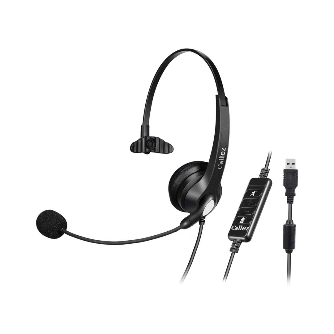 AudioSync USB Headset with Mic & Control Hub - DOKUTRONIX