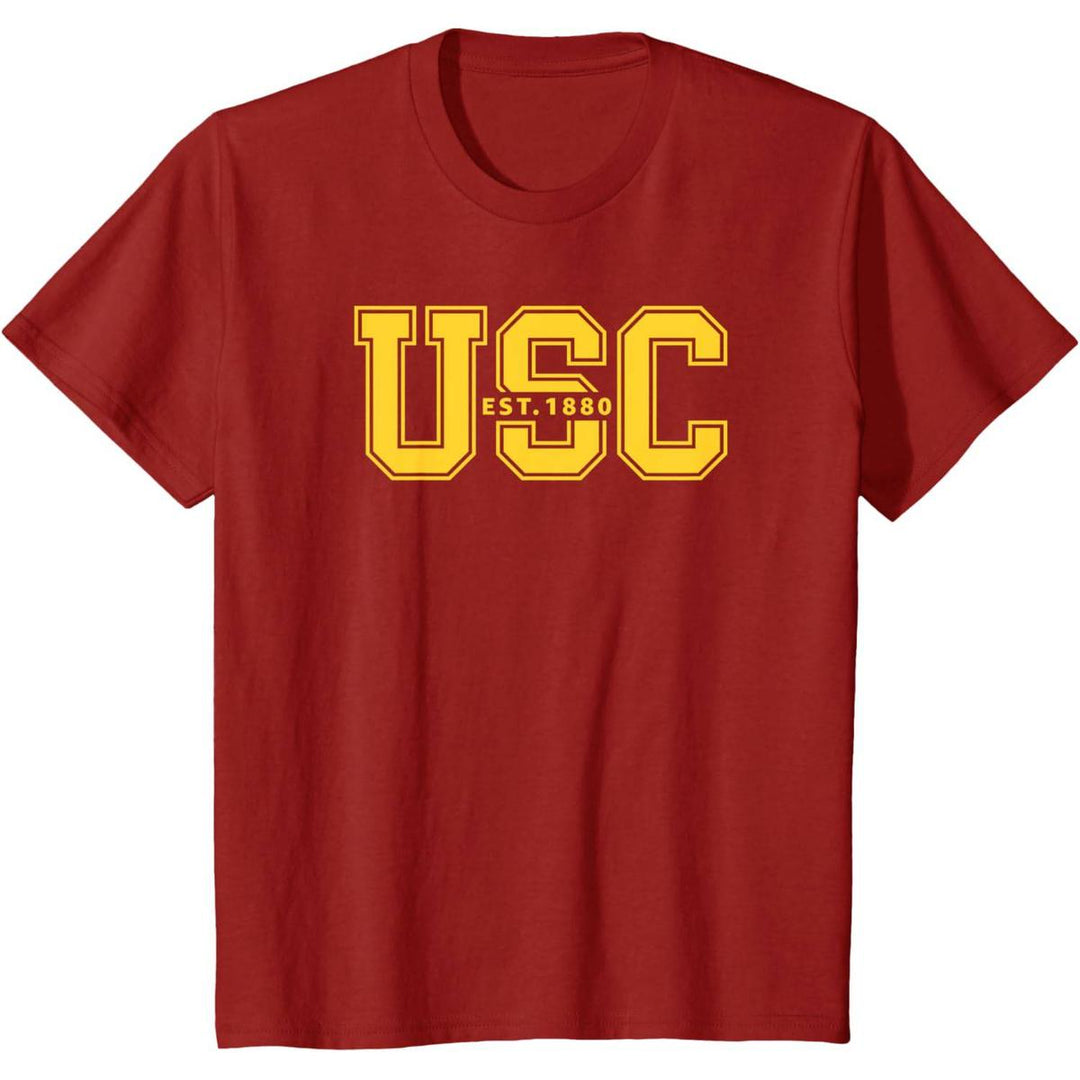 USC Vintage Gold Block Logo Tee 1880 - DOKUTRONIX