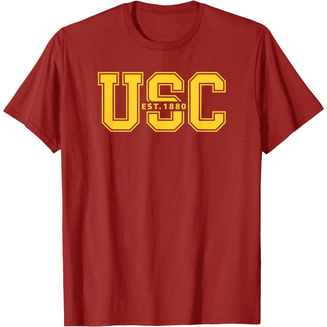 USC Vintage Gold Block Logo Tee 1880 - DOKUTRONIX