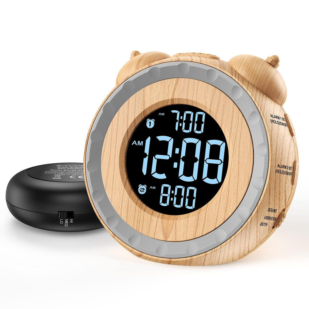 LoudShake Dual Alarm Clock with USB & Dimmer - DOKUTRONIX