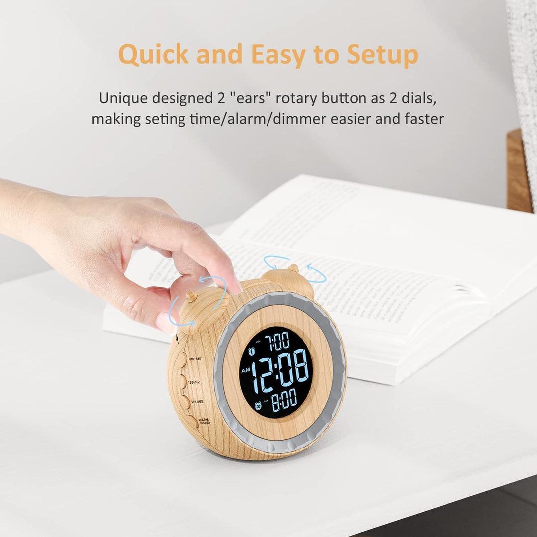 LoudShake Dual Alarm Clock with USB & Dimmer - DOKUTRONIX