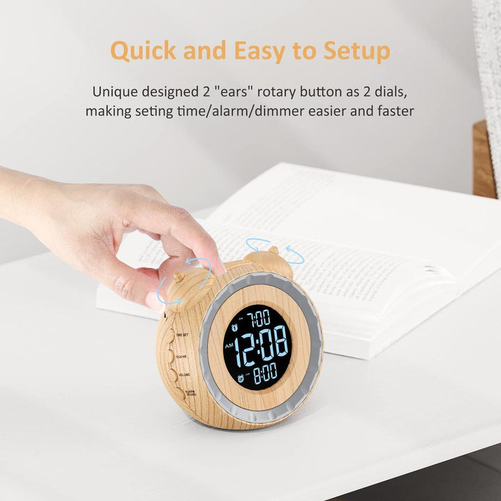 LoudShake Dual Alarm Clock with USB & Dimmer - DOKUTRONIX