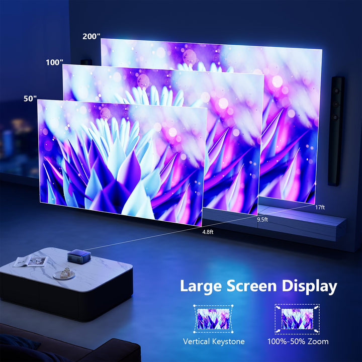 vamvo Mini Projector WiFi Portable Movie Projectors, Outdoor Projector with Stylish streamlined Design, Smartphones and Tablets Can Easy Connection to Video Projectors - DOKUTRONIX