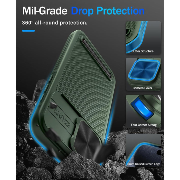 Vihibii Armor Case for iPhone 15 Pro Max - Green - DOKUTRONIX