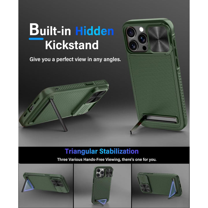 Vihibii Armor Case for iPhone 15 Pro Max - Green - DOKUTRONIX