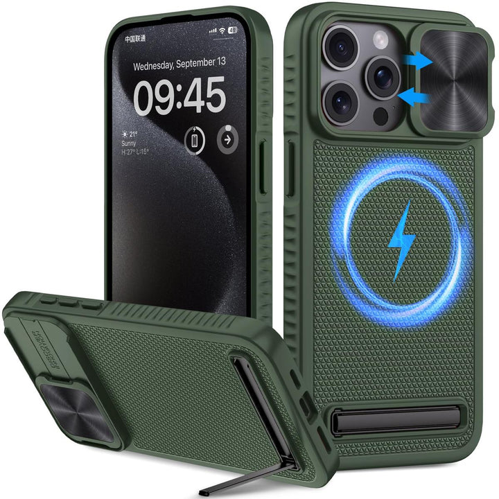 Vihibii Armor Case for iPhone 15 Pro Max - Green - DOKUTRONIX