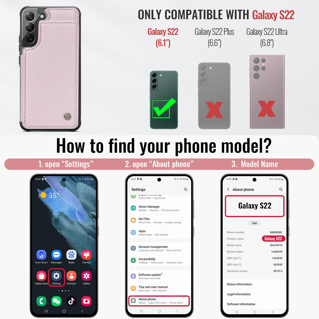 Vinich Wallet Case for Galaxy S22 - DOKUTRONIX