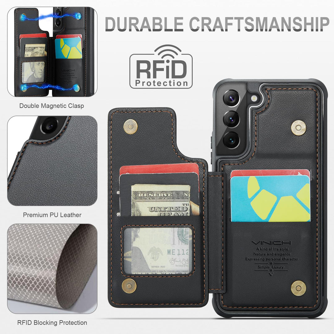 Vinich Wallet Case for Galaxy S22 - DOKUTRONIX