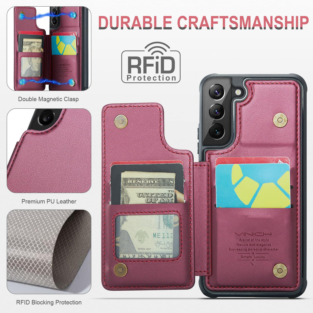 Vinich Wallet Case for Galaxy S22 - DOKUTRONIX