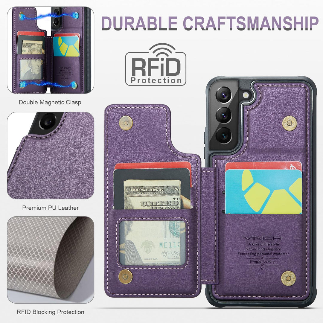 Vinich Wallet Case for Galaxy S22 - DOKUTRONIX