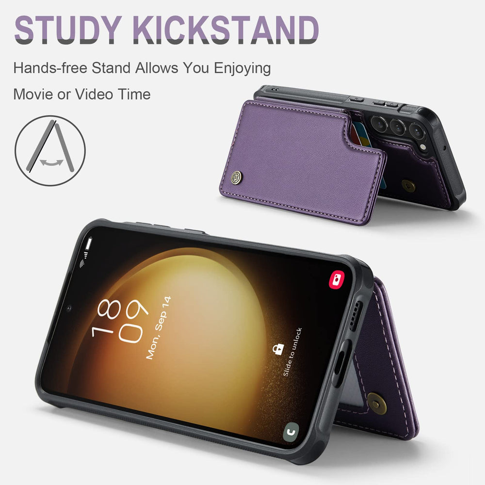 Vinich Shield: Galaxy S23 Plus Wallet Case - Purple - DOKUTRONIX