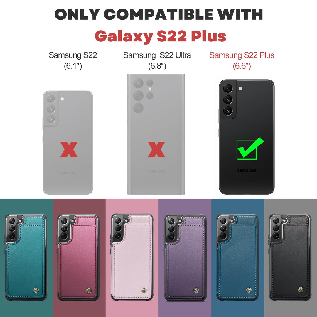 Vinich Rose Gold Wallet Case for Galaxy S23 Plus - DOKUTRONIX