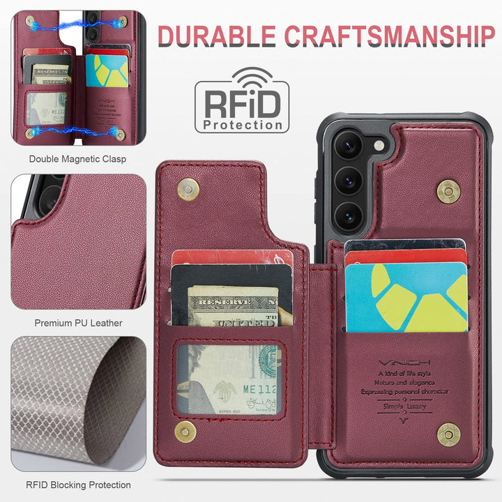 Galaxy S23 Plus RFID Wallet Case - DOKUTRONIX