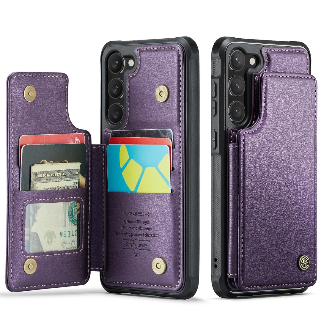 Vinich Shield: Galaxy S23 Plus Wallet Case - Purple - DOKUTRONIX